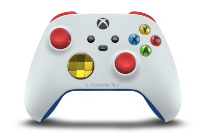 Xbox 무선 컨트롤러 - Corps: Robot White, BMD: Lightning Yellow (métallique), Joysticks: Pulse Red