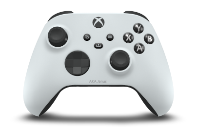 Xbox Wireless Controller - Framsida: Robotvit, Styrknappar: Kolsvart, Styrspakar: Kolsvart