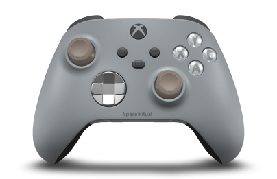 Xbox Wireless Controller - Corpo: Cinza, Botões Direcionais: Prateado Vibrante (Metálico), Manípulos Analógicos: Castanho Deserto