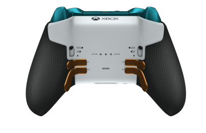 Xbox Elite Wireless Controller Series 2 - Core - Framsida: Ljusorange + gummerat grepp, Styrknapp: Facett, Ljusrosa (Metall), Baksida: Robot White + gummerat grepp