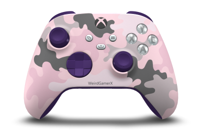 Xbox Wireless Controller - Body: Sandglow Camo, D-Pads: Astral Purple, Thumbsticks: Astral Purple