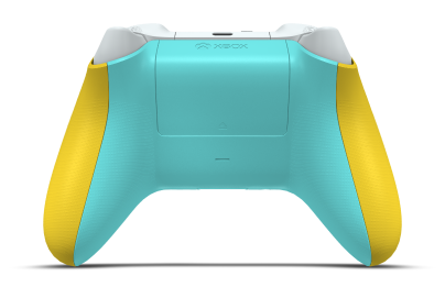 Mando inalámbrico Xbox - Corpo: Amarelo relâmpago, Botões Direcionais: Azul Glaciar, Manípulos Analógicos: Azul Glaciar