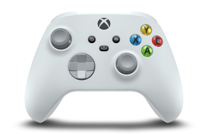 Xbox Wireless Controller - Hoofdtekst: Robot White, D-Pads: Asgrijs, Duimsticks: Asgrijs