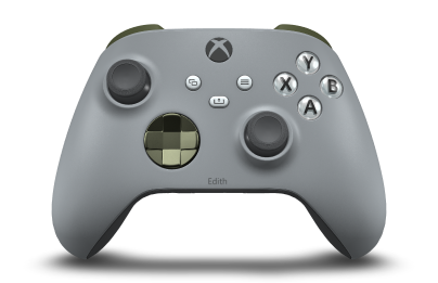 Xbox Wireless Controller - Body: Ash Grey, D-Pads: Nocturnal Green (Metallic), Thumbsticks: Storm Grey