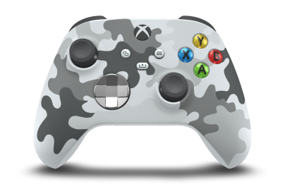 Xbox Wireless Controller - Hoofdtekst: IJscamo, D-Pads: Helder zilver (metallic), Duimsticks: Storm Grey