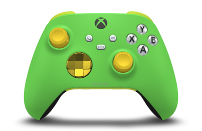 Xbox Wireless Controller - Body: Velocity Green, D-Pads: Lightning Yellow (Metallic), Thumbsticks: Lighting Yellow