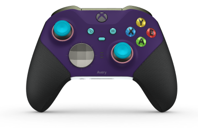 Xbox Elite Wireless Controller Series 2 - Core - Behuizing voorzijde: Astralpaars + rubberen handvatten, D-pad: Facet, Bright Silver (Metal), Behuizing achterzijde: Robotwit + rubberen handvatten