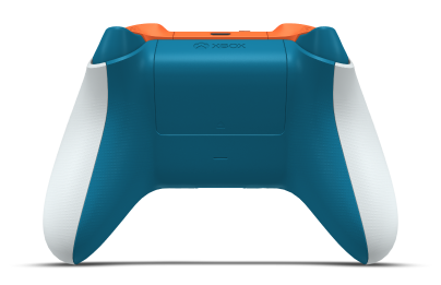 Xbox ワイヤレス コントローラー - Body: Robot White, D-Pads: Zest Orange (Metallic), Thumbsticks: Mineral Blue