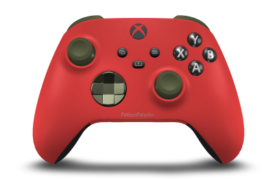 Xbox Wireless Controller - Body: Pulse Red, D-Pads: Nocturnal Green (Metallic), Thumbsticks: Nocturnal Green