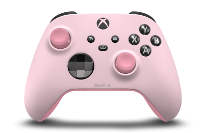 Xbox 無線控制器 - Corps: Soft Pink, BMD: Carbon Black (métallique), Joysticks: Retro Pink