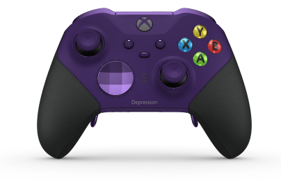 Xbox Elite Wireless Controller Series 2 – Core - Corps: Astral Purple + Rubberized Grips, BMD: Facette, Astral Purple (métal), Arrière: Astral Purple + Rubberized Grips