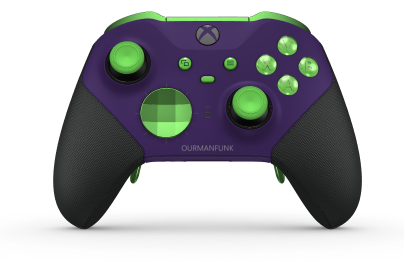 Xbox Elite Wireless Controller Series 2 - Core - Corps: Astral Purple + Rubberized Grips, BMD: Facette, Velocity Green (métal), Arrière: Astral Purple + Rubberized Grips