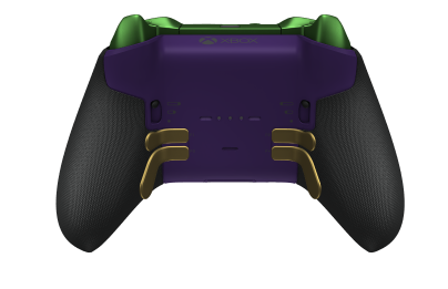 Manette sans fil Xbox Elite Series 2 - Core - Behuizing voorzijde: Astralpaars + rubberen handvatten, D-pad: Facet, Gold Matte (Metal), Behuizing achterzijde: Astralpaars + rubberen handvatten