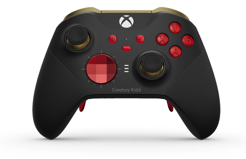 Xbox Elite Wireless Controller Series 2 - Core - Body: Carbon Black + Rubberised Grips, D-pad: Faceted, Pulse Red (Metal), Back: Carbon Black + Rubberised Grips