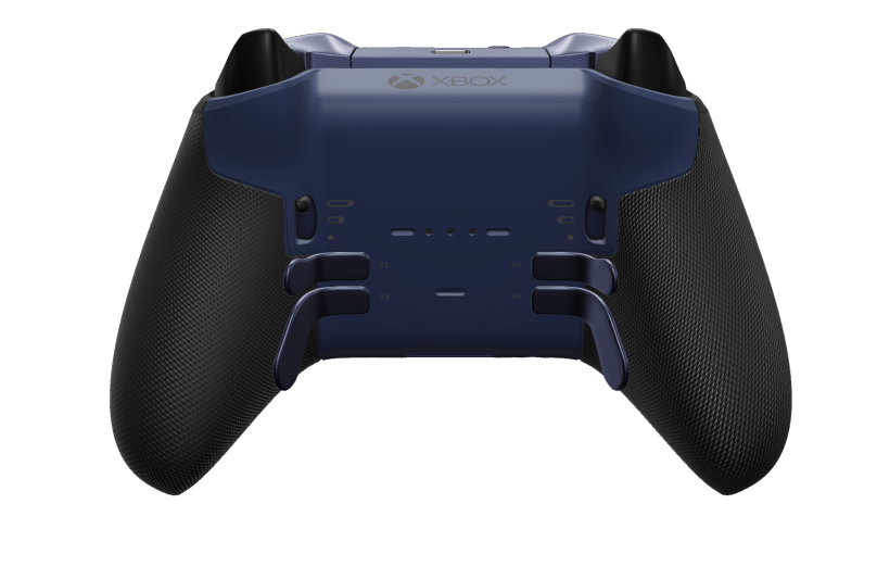 Xbox Elite Wireless Controller Series 2 - Core - Body: Midnight Blue + Rubberised Grips, D-pad: Cross, Bright Silver (Metal), Back: Midnight Blue + Rubberised Grips