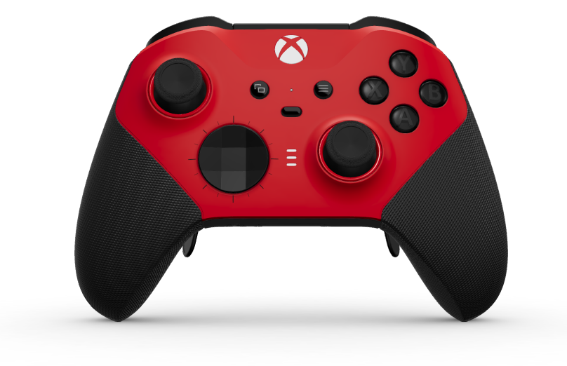 Xbox Elite Wireless Controller Series 2 - Core - Vorderseite: Pulse Red + gummierte Griffe, D-Pad: Facettiert, Carbon Black (Metall), Rückseite: Carbon Black + gummierte Griffe