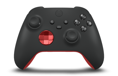 Xbox 무선 컨트롤러 - Body: Carbon Black, D-Pads: Oxide Red (Metallic), Thumbsticks: Carbon Black