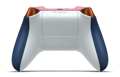 Xbox 無線控制器 - 機身: 午夜藍, 方向鍵: 熱帶橘 (金屬), 搖桿: 柔和橘