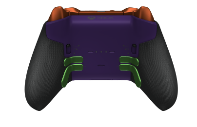 Xbox Elite Wireless Controller Series 2 - Core - Behuizing voorzijde: Shockblauw + rubberen handvatten, D-pad: Facet, Velocity Green (Metal), Behuizing achterzijde: Astralpaars + rubberen handvatten