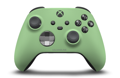 Xbox Wireless Controller - Body: Soft Green, D-Pads: Storm Gray (Metallic), Thumbsticks: Storm Grey