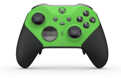 Xbox Elite Wireless Controller Series 2 - Core - Fremsida: Velocity Green + Rubberized Grips, Styrknapp: Facett, Storm Gray (Metall), Tillbaka: Carbon Black + Rubberized Grips