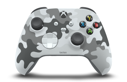 Xbox Wireless Controller - Corpo: Camuflagem ártica, Botões Direcionais: Branco Robot, Manípulos Analógicos: Storm Grey