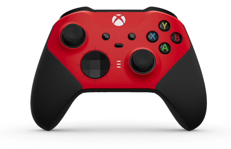 Xbox Elite Wireless Controller Series 2 - Core - Body: Pulse Red + Rubberized Grips, D-pad: Faceted, Carbon Black (Metal), Back: Carbon Black + Rubberized Grips