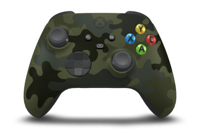 Xbox Wireless Controller - Body: Forest Camo, D-Pads: Carbon Black, Thumbsticks: Storm Grey