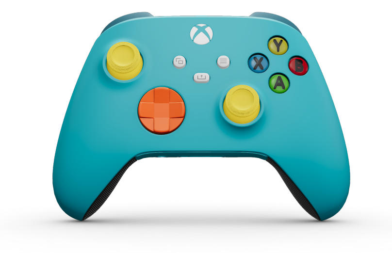 Xbox Wireless Controller - Corps: Dragonfly Blue, BMD: Zest Orange, Joysticks: Lightning Yellow