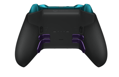 Xbox Elite Wireless Controller Series 2 - Core - Korpus: Astral Purple + Rubberized Grips, Pad kierunkowy: Wersja typu krzyż, kwantowy błękit (wariant metaliczny), Tył: Carbon Black + Rubberized Grips