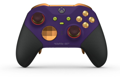 Xbox Elite Wireless Controller Series 2 – Core - Body: Astral Purple + Rubberized Grips, D-pad: Facet, Soft Orange (Metal), Back: Astral Purple + Rubberized Grips