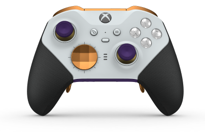 Xbox Elite Wireless Controller Series 2 - Core - Framsida: Robot White + gummerat grepp, Styrknapp: Facett, Ljusorange (Metall), Baksida: Astral Purple + gummerat grepp