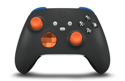 Xbox 無線控制器 - Body: Carbon Black, D-Pads: Zest Orange (Metallic), Thumbsticks: Zest Orange