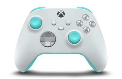 Xbox ワイヤレス コントローラー - Body: Robot White, D-Pads: Ash Gray, Thumbsticks: Glacier Blue