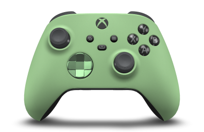 Xbox Wireless Controller - Corps: Soft Green, BMD: Soft Green (métallique), Joysticks: Storm Grey