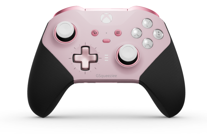 Xbox Elite Wireless Controller Series 2 - Core - Behuizing voorzijde: Zacht roze + rubberen handvatten, D-pad: Cross, Soft Pink (Metal), Behuizing achterzijde: Zacht roze + rubberen handvatten