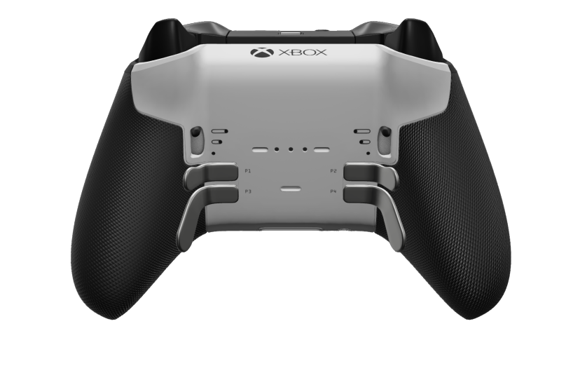 Xbox Elite trådlös handkontroll Series 2 – Core - Body: Robot White + Rubberized Grips, D-pad: Faceted, Carbon Black (Metal), Back: Robot White + Rubberized Grips